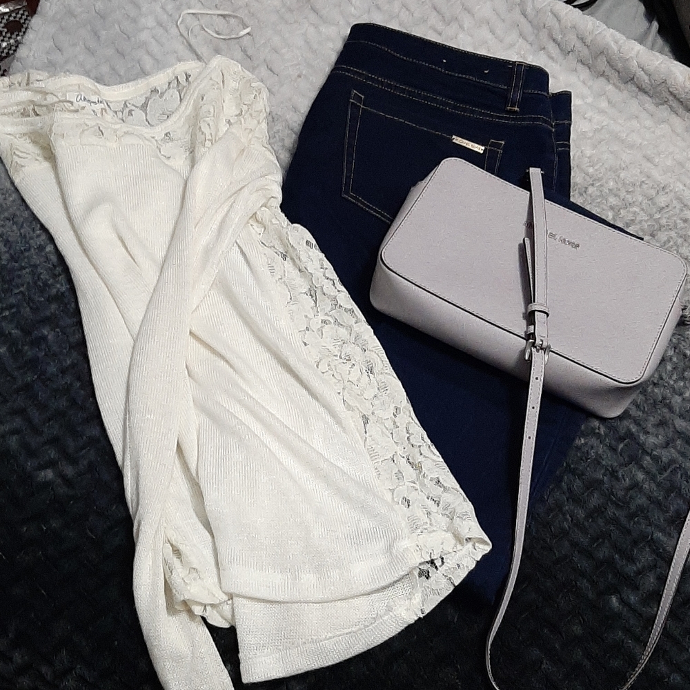 Aeropostle Cream colored lace sweater